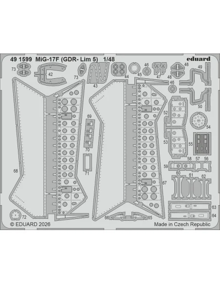 MiG-17F (GDR - Lim 5) for Kinetic, 1/48 - Eduard Accessories 491599
