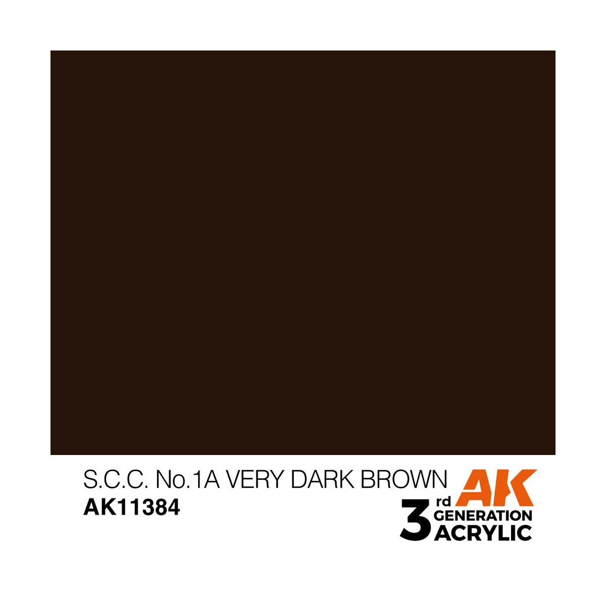 S.C.C. No.1A Very Dark Brown - AK Interactive AK11384 S.C.C. No.1A Very Dark Brown - AK Interactive AK11384