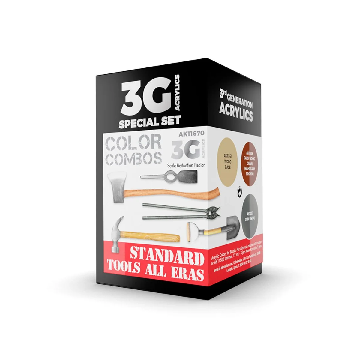 STANDARD TOOLS ALL ERAS COMBO 3G - AK Interactive AK11670