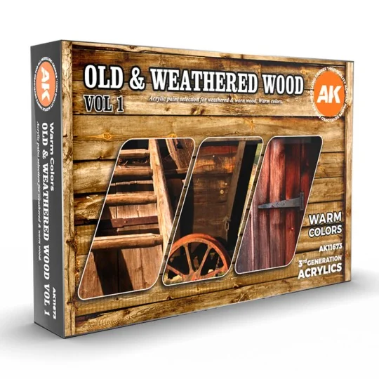 OLD & WEATHERED WOOD VOL1 - AK Interactive AK11673 OLD & WEATHERED WOOD VOL1 - AK Interactive AK11673