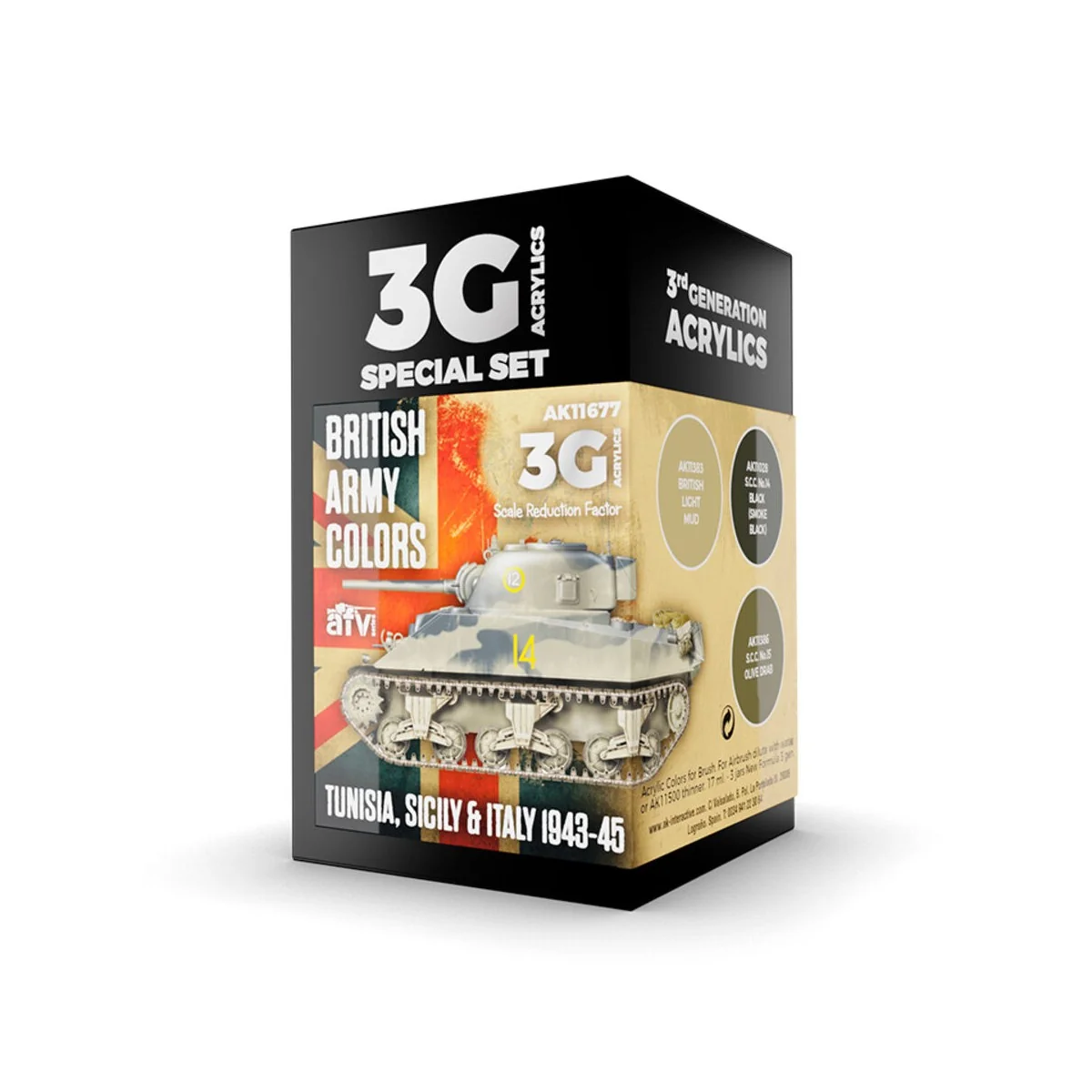 BRITISH ARMY COLORS TUNISIA, SICILY & ITALY 1943-45 - AK Interactiv...