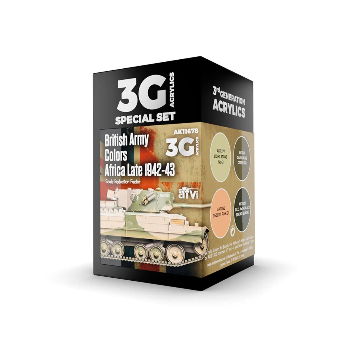 BRITISH ARMY COLORS AFRICA, LATE 1942-43 - AK Interactive AK11678