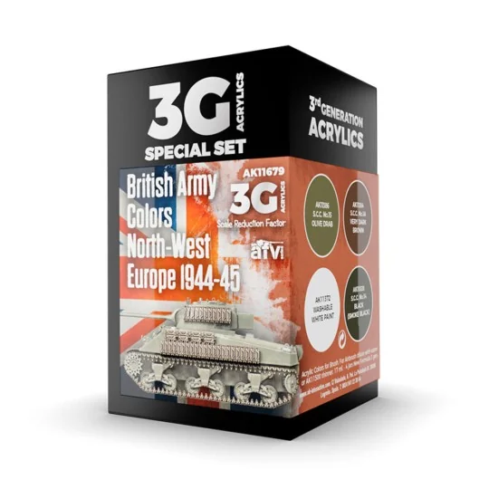 BRITISH ARMY COLORS NORTH-WEST EUROPE 1944-45 - AK Interactive AK11679 BRITISH ARMY COLORS NORTH-WEST EUROPE 1944-45 - AK Interactive AK11679