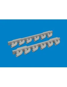 [NO_DESC] P-39 exhaust stacks rounded PRINT, 1/48 - Eduard Accessor...