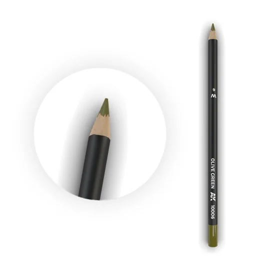 Watercolor Pencil Olive Green - AK Interactive AK10006
