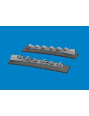 P-40 cold weather exhaust stacks rounded PRINT EDUARD, 1/48 - Eduar...