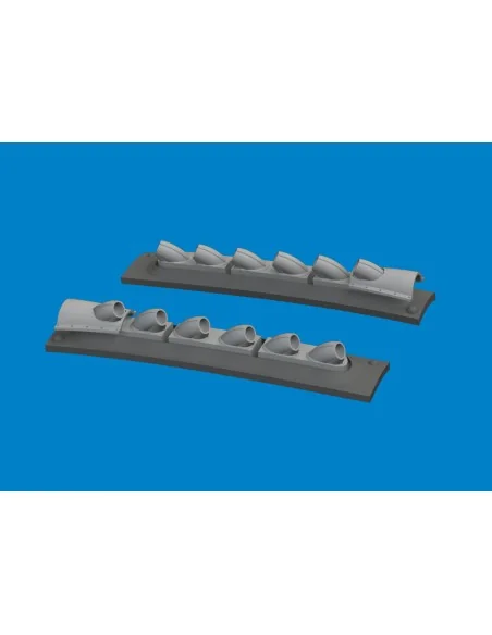 P-40 cold weather exhaust stacks rounded PRINT EDUARD, 1/48 - Eduar...