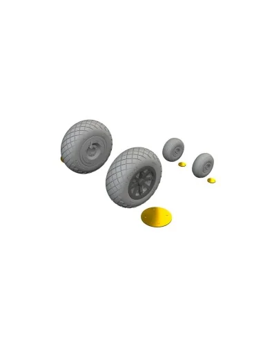 P-40N wheels diamond tread EDUARD, 1/48 - Eduard Accessories 6481134