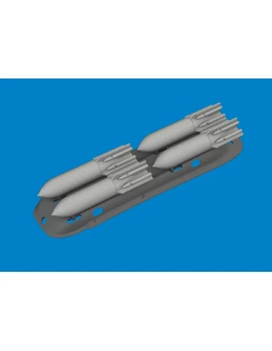 S-199 4xETC 50 rack w/ bombs PRINT for Eduard, 1/48 - Eduard Access...