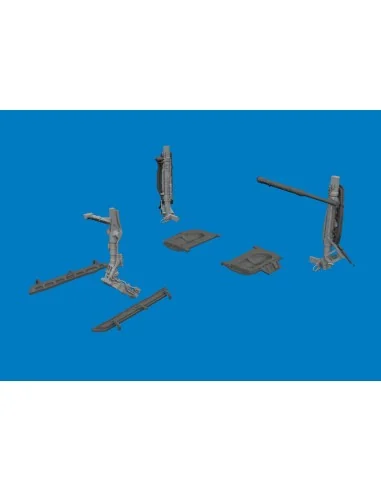 MiG-21F undercarriage legs PRINT for Eduard, 1/48 - Eduard Accessor...