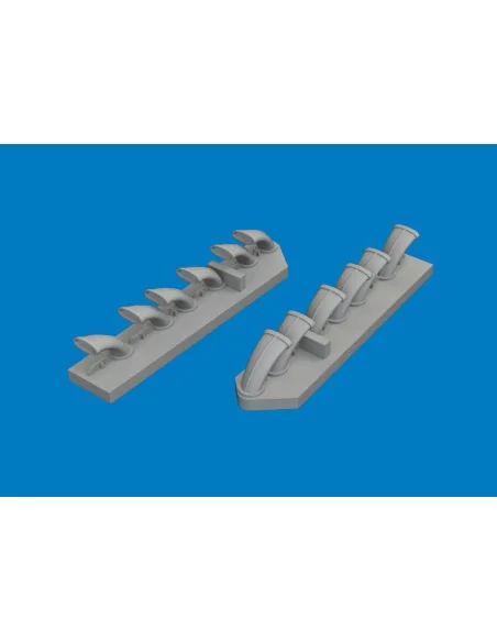 Fw 190D-9 exhaust stacks PRINT for Miniart, 1/48 - Eduard Accessori...