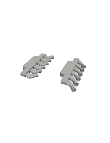 Spitfire Mk.IX exhaust stacks rounded PRINT for Airfix, 1/48 - Edua...