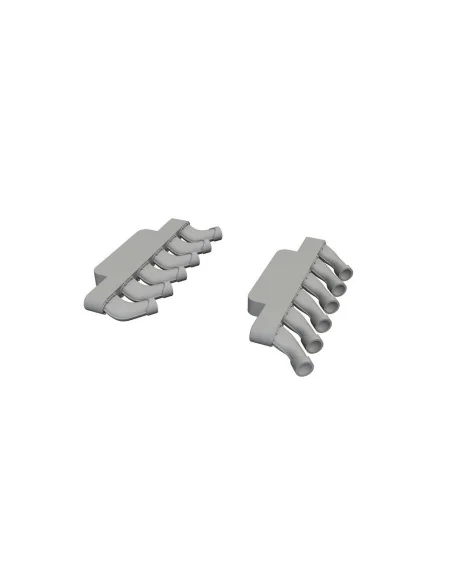 Spitfire Mk.IX exhaust stacks rounded PRINT for Airfix, 1/48 - Edua...