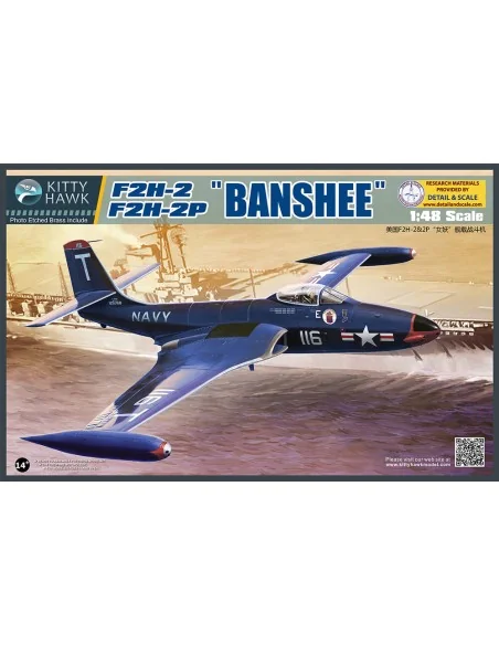 [NO_DESC] F2H-2/F2H-2P Banshee, 1/48 - Kitty Hawk KH80131