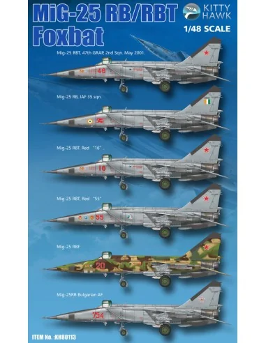 MIG-25 RB/RBT Foxbat, 1/48 - Kitty Hawk KH80113