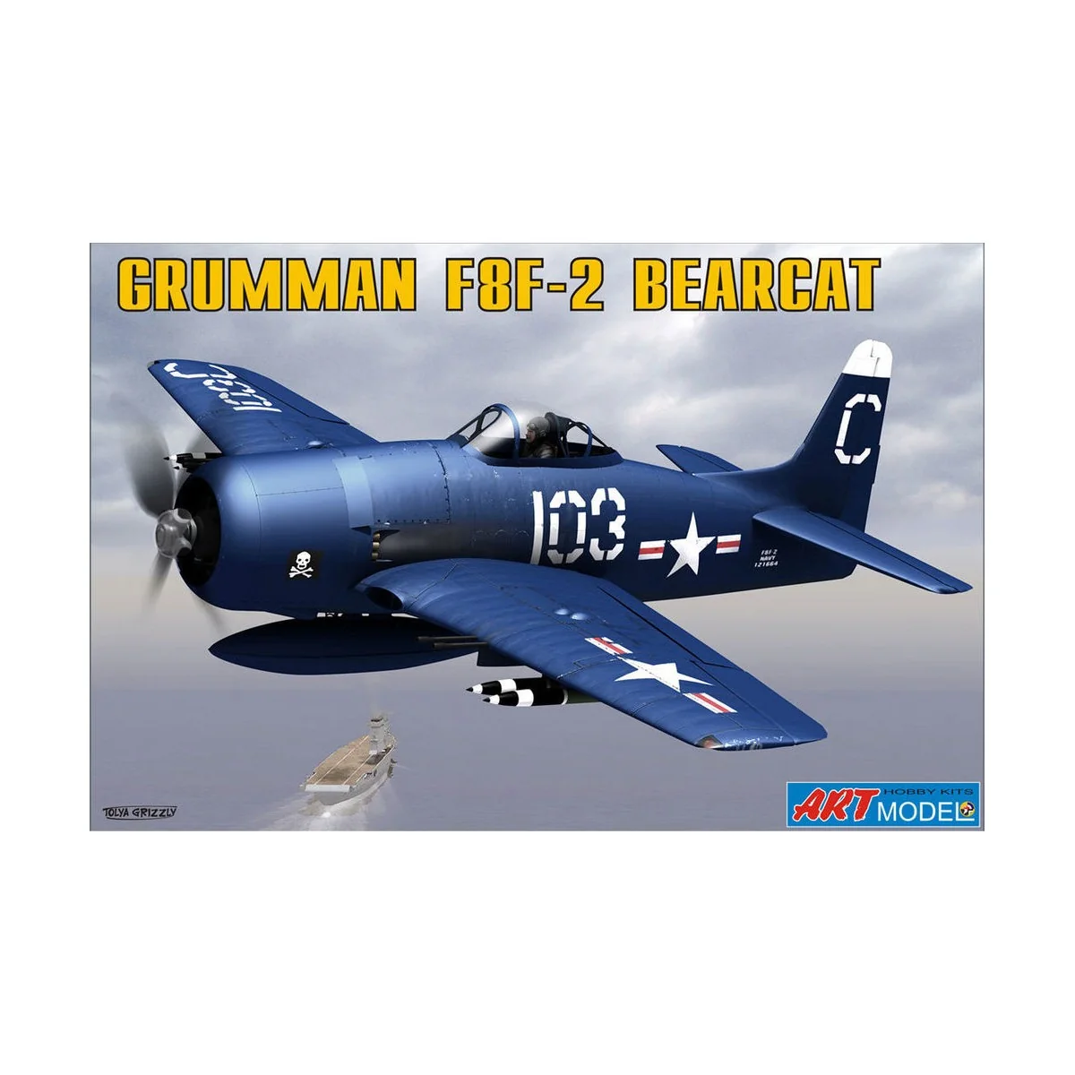 Grumman F8F-2 BEARCAT USAF carrier - Art Model ART7201
