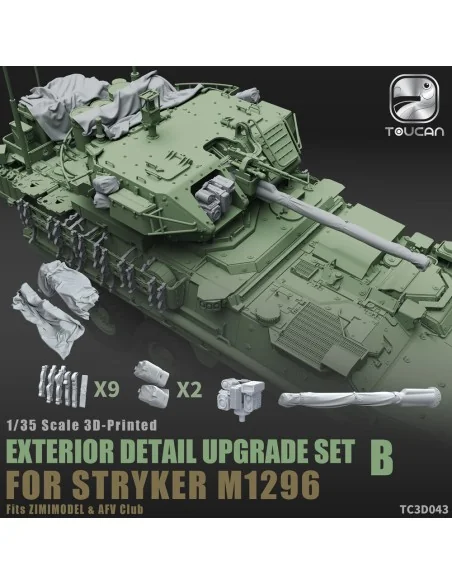 3D- Printed EXTERIOR DETAIL UPGRADE SET B for STRYKER M1296, 1/35 -...