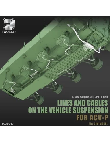HVDRAULGLNES AND CABLES for ACV-P, 1/35 - Toucan Model TC3D047
