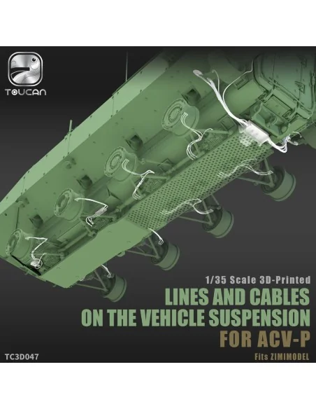 HVDRAULGLNES AND CABLES for ACV-P, 1/35 - Toucan Model TC3D047