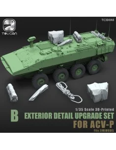 EXTERIOR DETAIL UPGRADE SET B FOR ACV-P, 1/35 - Toucan Model TC3D048