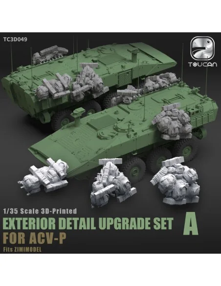 EXTERIOR DETAIL UPGRADE SET B FOR ACV-P, 1/35 - Toucan Model TC3D049