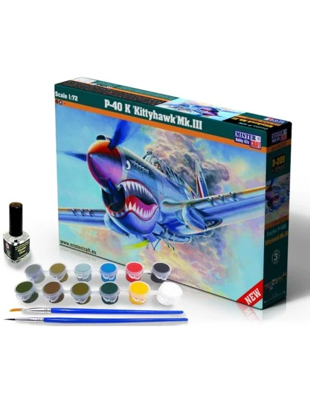 P-40 K Kittyhawk Mk.III START SET, 1/72 - Mistercraft SD-220