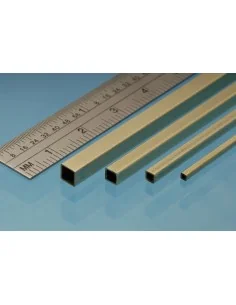 Square Brass Tube 2.4 mm x 2.4 mm - Albion Alloys SSB2M