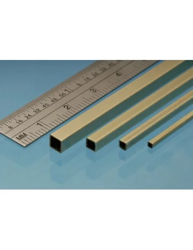 Square Brass Tube 3.96 x 3.96 mm - Albion Alloys SB1M