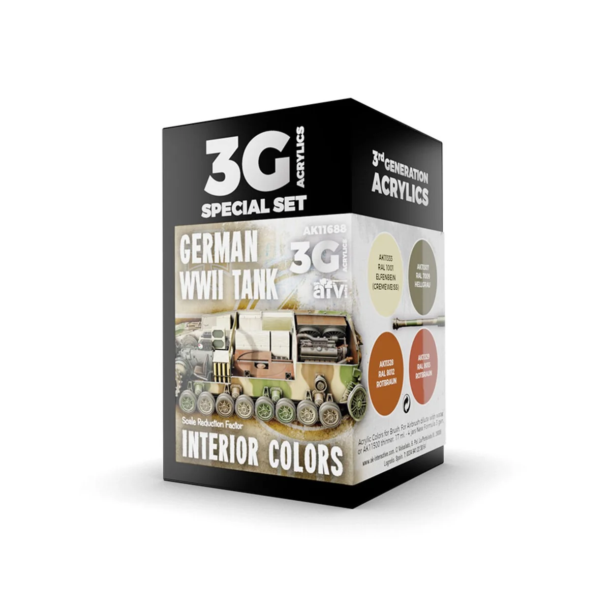 WWII GERMAN TANK INTERIOR COLORS - AK Interactive AK11688