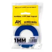 Blue masking Tape for curves 1mm - AK Interactive AK9181