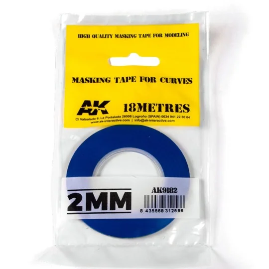 Blue masking Tape for curves 2mm - AK Interactive AK9182