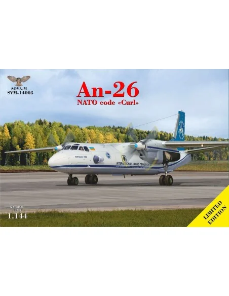 [NO_DESC] An-26 turboprop transporter, 1/144 - Sova-M SVM-14003
