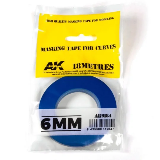 Blue masking Tape for curves 6mm - AK Interactive AK9184