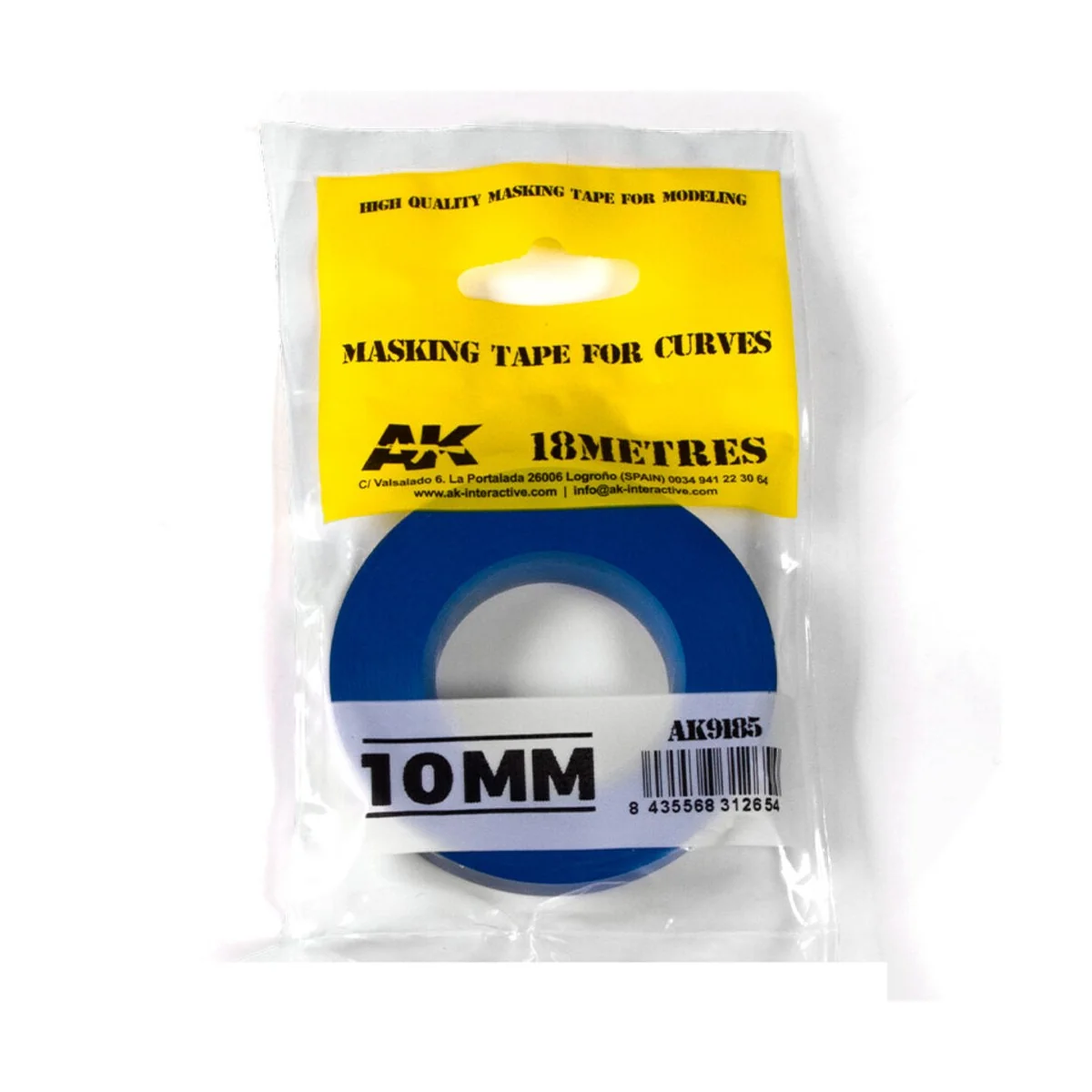 Blue masking Tape for curves 10mm - AK Interactive AK9185