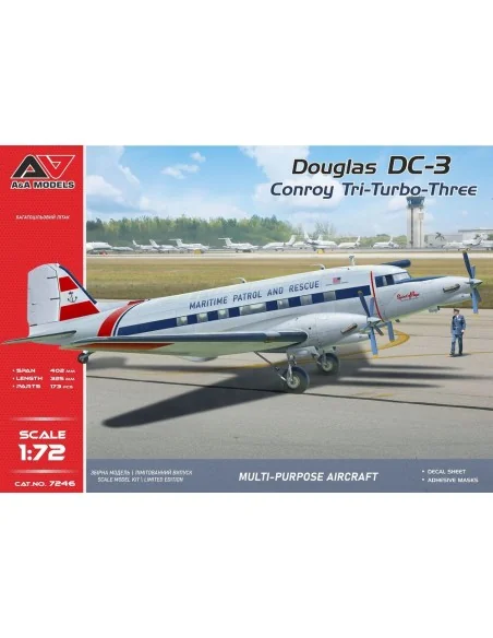[NO_DESC] Conroy Tri-Turbo-3 (DC-3 Trimotor), 1/72 - A&A Models AAM...