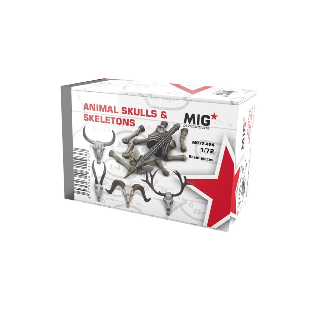 ANIMAL SKULLS & SKELETONS 1:72 - AK Interactive MP72-424