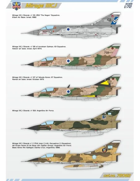 [NO_DESC] Mirage IIICJ Shahak fighter, 1/72 - ModelSvit MSVIT72062