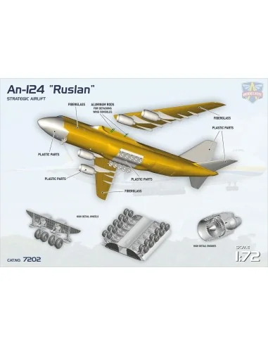 [NO_DESC] An-124 Ruslan Strategic airlift, 1/72 - ModelSvit MSVIT7202