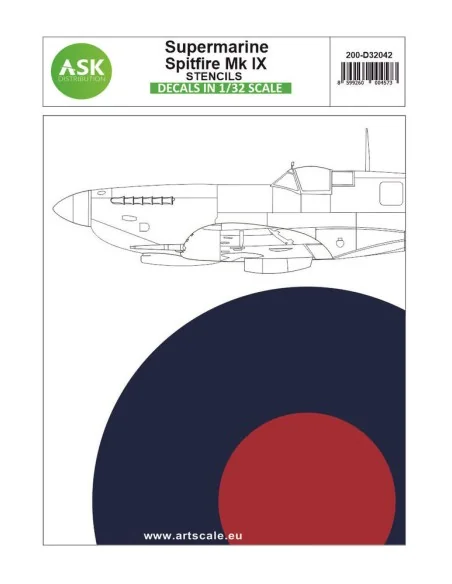 Spitfire Mk.IX - stencils, 1/32 - Art Scale Kit 200-D32042