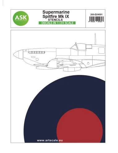Spitfire Mk.IX - stencils, 1/32 - Art Scale Kit 200-D24001