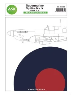 Spitfire Mk.IX - stencils, 1/48 - Art Scale Kit 200-D48012