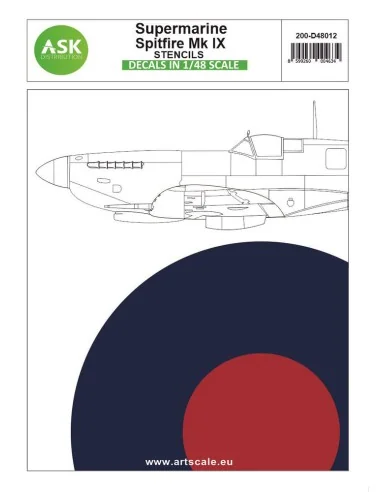 Spitfire Mk.IX - stencils, 1/48 - Art Scale Kit 200-D48012