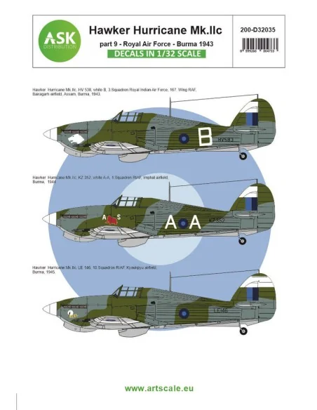 Hawker Hurricane Mk.IIc part 9 - Royal Air Force Burma, 1/32 - Art ...