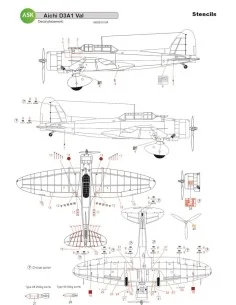 Aichi D3A1 VAL - STENCILS - Imperial Japanese Army Air Service, 1/3... 2