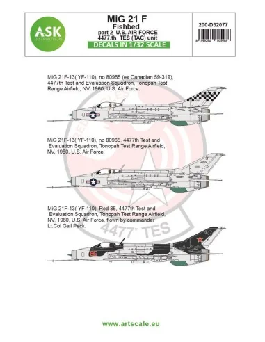 MiG-21F-13 Fishbed part 2 - US Air Force TES (TAC) unit, 1/32 - Art...