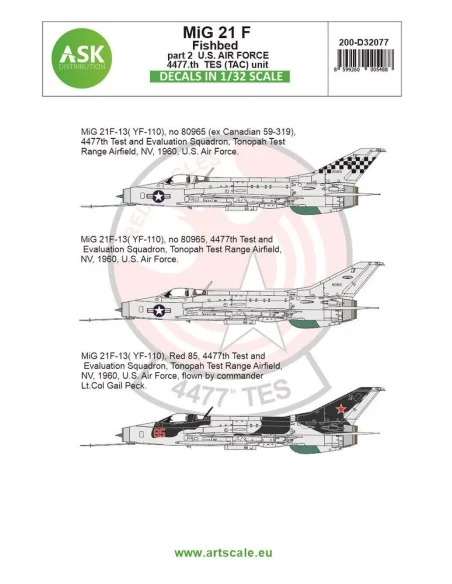MiG-21F-13 Fishbed part 2 - US Air Force TES (TAC) unit, 1/32 - Art...