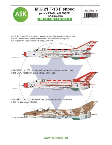MiG-21F-13 Fishbed part 4 - Izraeli Air Force, 101. Squadron, 1/32 ...