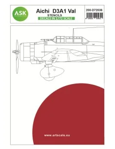 Aichi D3A1 Val - Stencils, 1/72 - Art Scale Kit 200-D72036