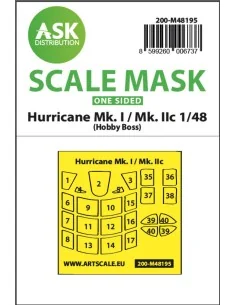 Hawker Hurricane Mk.I / Mk.IIc one-sided express fit mask for Hobby...