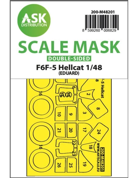 F6F-5 Hellcat double-sided express fit mask for Eduard, 1/48 - Art ...